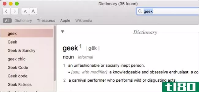 你的mac字典不仅仅是定义：以下是你可以搜索的
