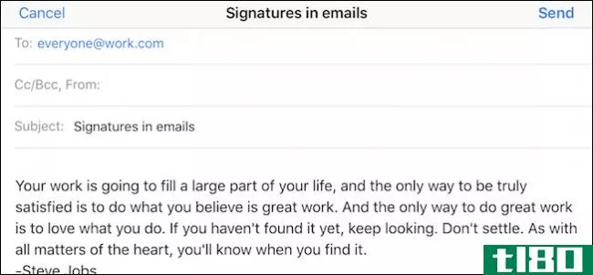 如何在iphone或ipad上使用apple mail中的签名