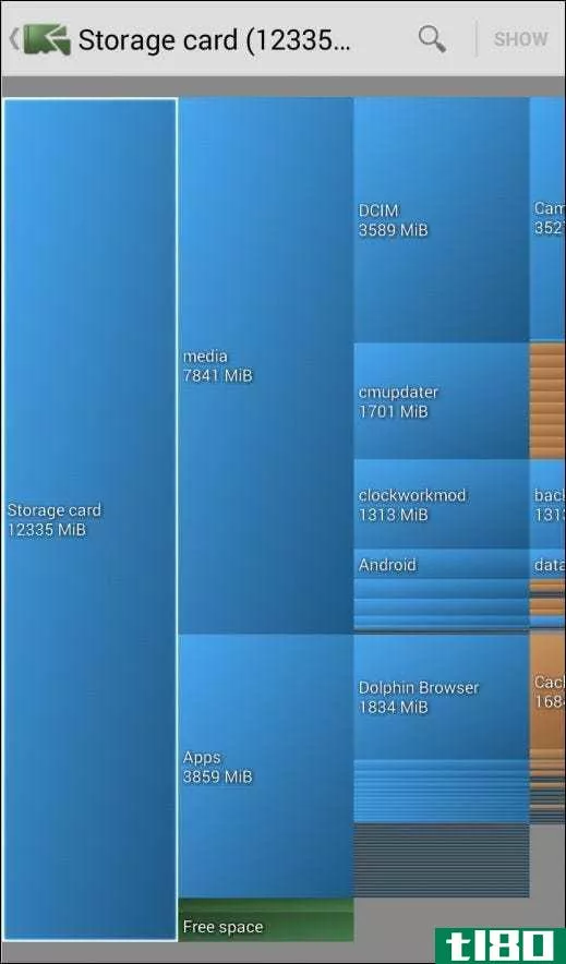 如何查看是什么在吞噬你的android设备的存储空间