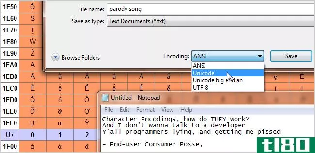 什么是字符编码像ansi和unicode，他们有什么不同？