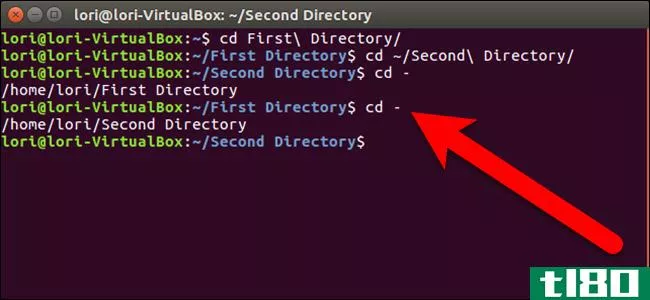 如何在linux命令行中的两个目录之间切换
