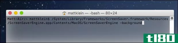 如何在OSX上使用屏幕保护程序作为背景