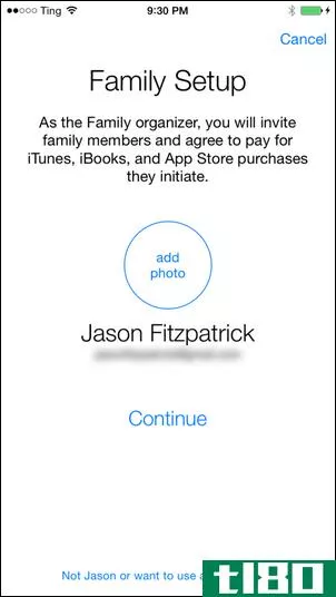 在iphone/ipad上与apple family share共享应用程序、音乐和视频