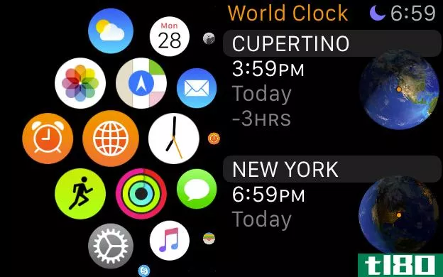 如何在apple watch上添加和更改世界时钟