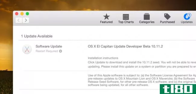 如何使OSX测试版更新停止在应用商店中出现