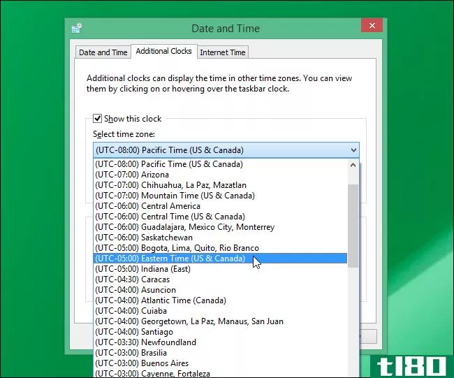 如何在Windows8.1中查看系统托盘时钟上的多个时区