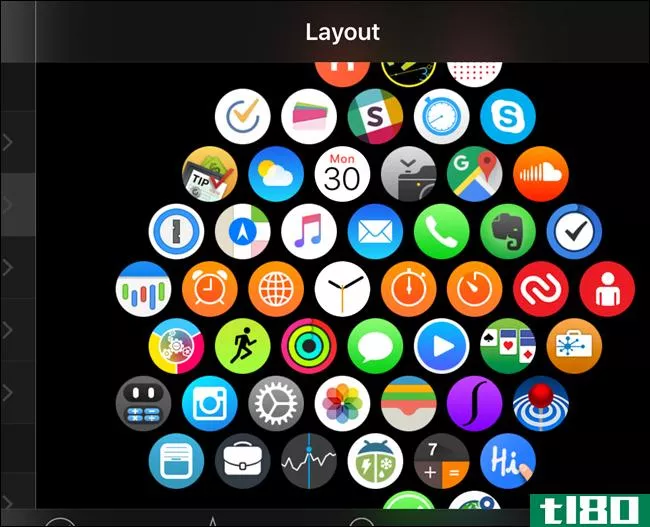 如何重新排列apple watch上的应用程序图标