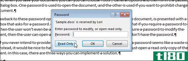 如何创建在word中无需密码即可打开的只读文档