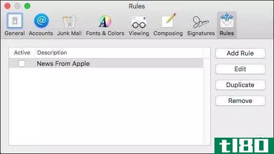 如何在apple mail中设置规则