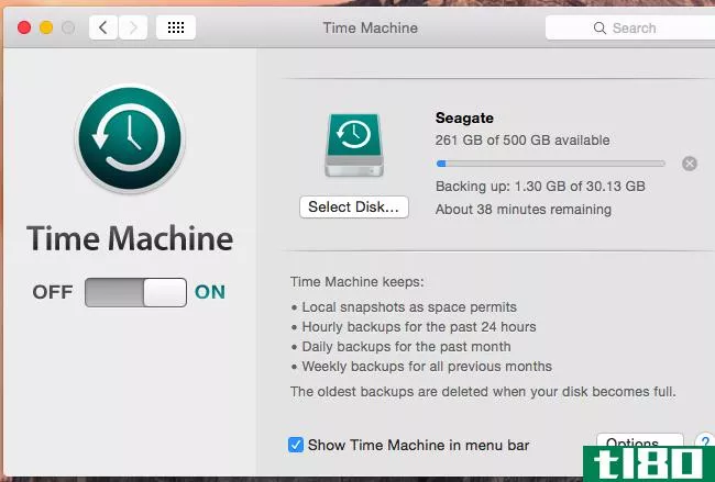 如何在mac上释放时间机器的本地备份使用的空间