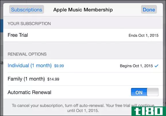 如何取消您的apple music（或任何其他）订阅