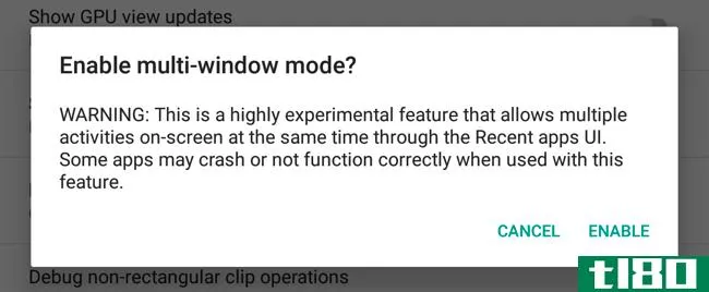 如何启用android6.0的实验性多窗口模式