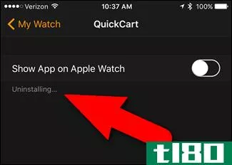 如何从apple watch中删除应用程序