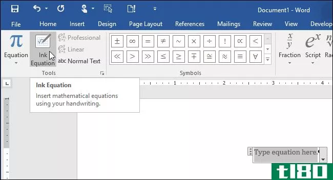 如何使用Office2016中的墨迹公式功能编写公式