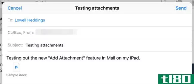 如何在iOS9邮件应用程序中将文件或图像附加到电子邮件