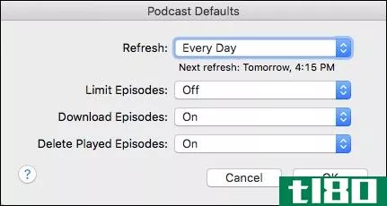 如何通过限制podcast下载来节省mac或iphone上的空间