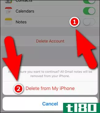 如何将iOS9的笔记与gmail帐户同步