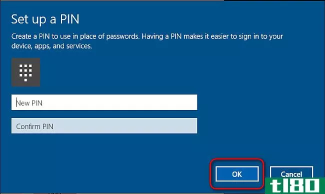 如何在Windows10中向帐户添加pin