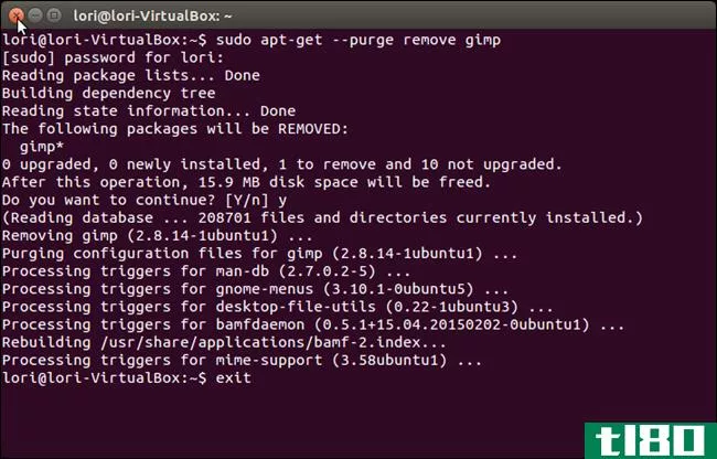 如何在linux下使用命令行卸载软件