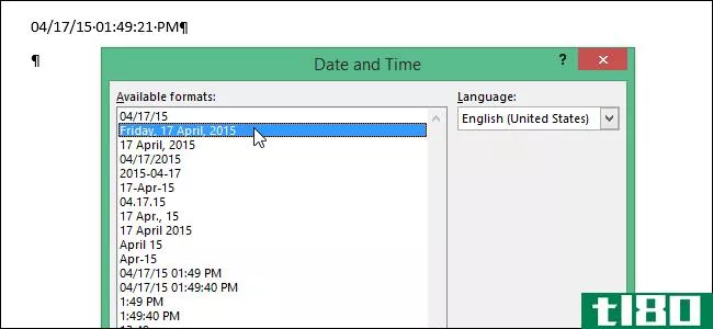 如何设置word中使用的默认长短日期和时间格式