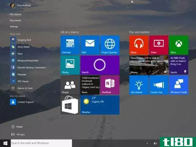 以下是针对Windows8用户的Windows10的不同之处