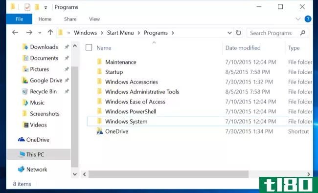 如何组织和添加快捷方式到Windows10上的所有应用程序列表