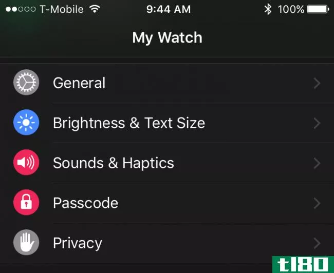 如何在apple watch上增加文本大小和亮度
