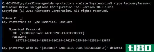 如何从microsoft服务器中删除windows磁盘加密密钥
