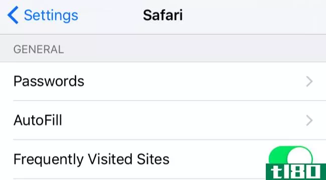 如何隐藏safari中经常访问的站点和顶级站点