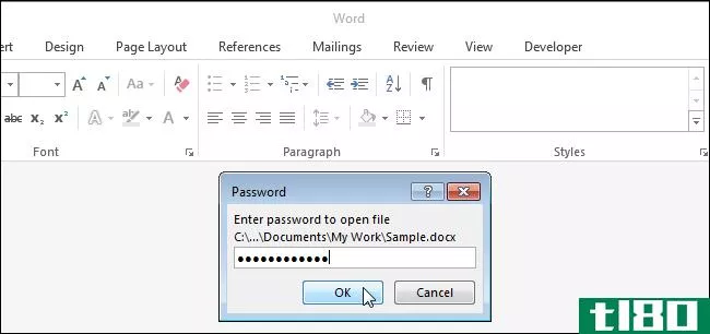 如何向word文档添加打开的密码