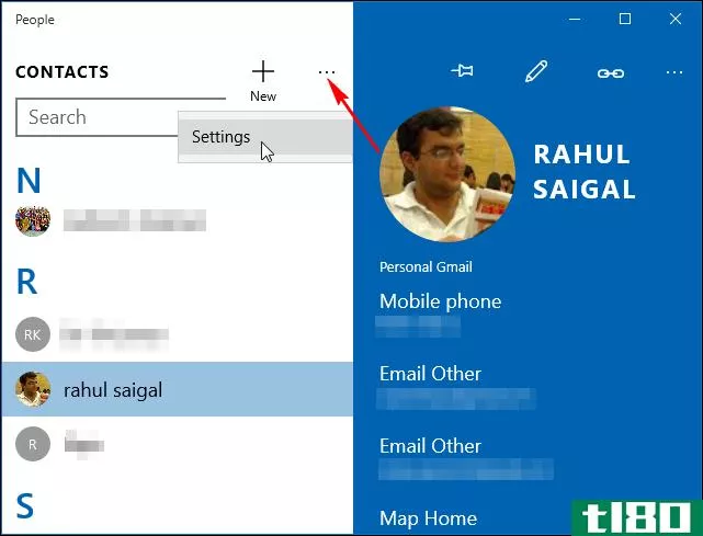 如何将gmail、outlook等联系人添加到Windows10的通讯簿