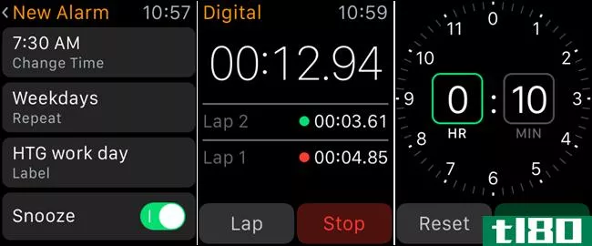 如何在apple watch上设置闹钟和计时器
