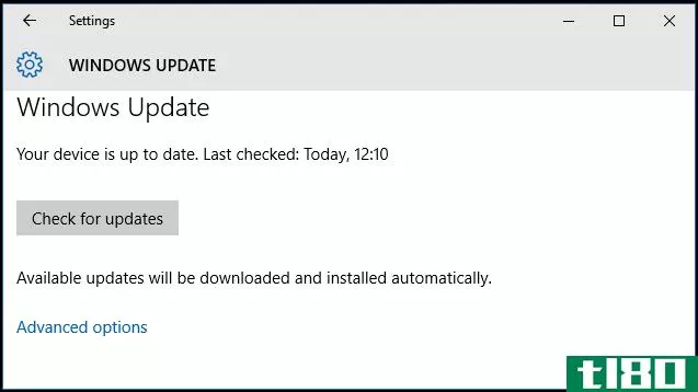 如何在Windows10中创建windows update的快捷方式