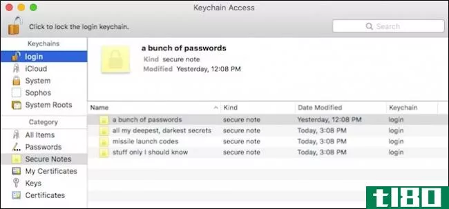 如何在OSX中创建安全笔记