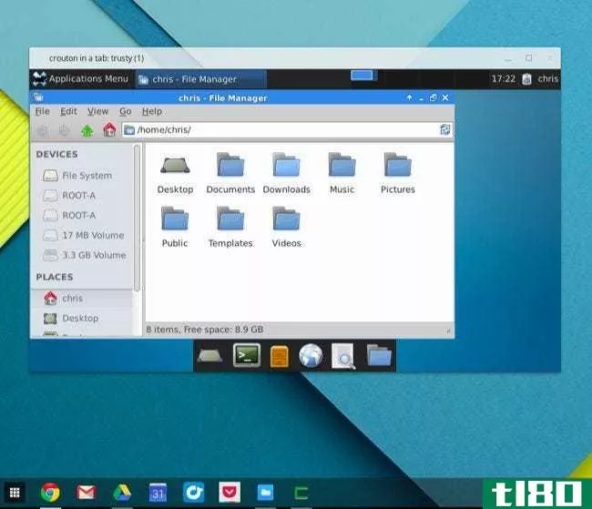 如何在chromebook的浏览器选项卡中运行完整的linux桌面