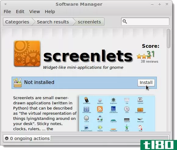 如何在linux mint 12中为桌面小部件安装screenlet