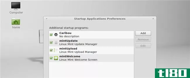 如何使程序在linux mint 12中自动启动