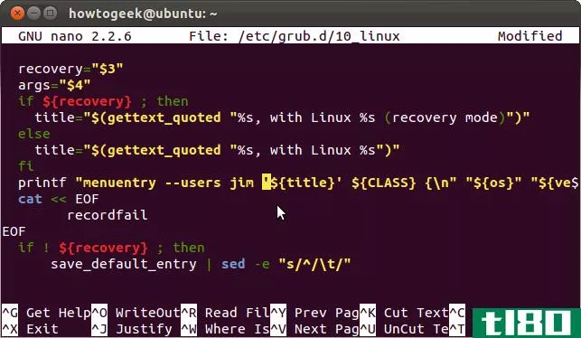 如何密码保护ubuntu的引导加载程序