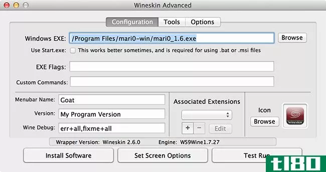 使用wineskin在mac上运行windows应用程序/游戏
