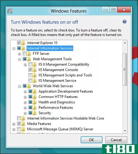 如何在windows 8或windows 10上安装iis