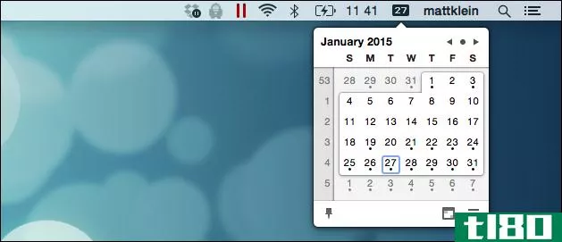 如何在OSX中获得类似windows的弹出式日历