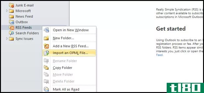 如何将googlereader rss提要导入outlook