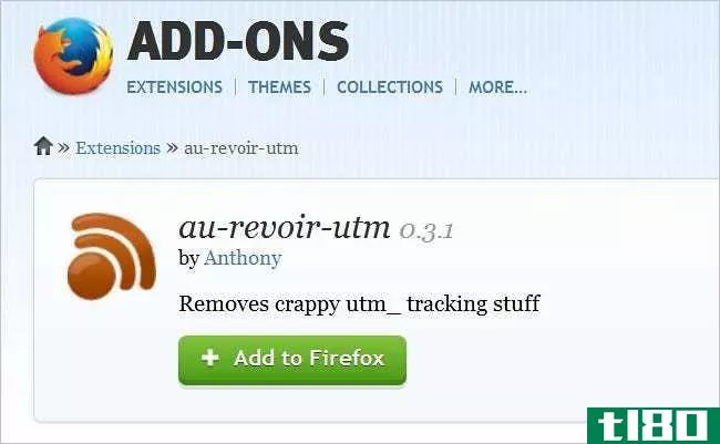 使用au revoir utm extension for firefox从URL中删除utm\u源代码跟踪