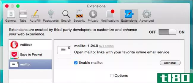 如何在OSX中将gmail设置为默认邮件客户端