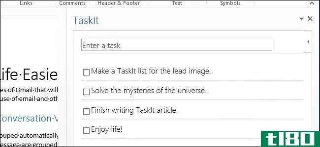 如何在word 2013中使用taskit应用程序轻松跟踪待办事项列表