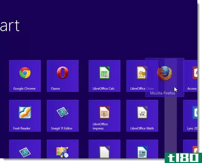 在Windows8中，在metro开始屏幕上将磁贴分组
