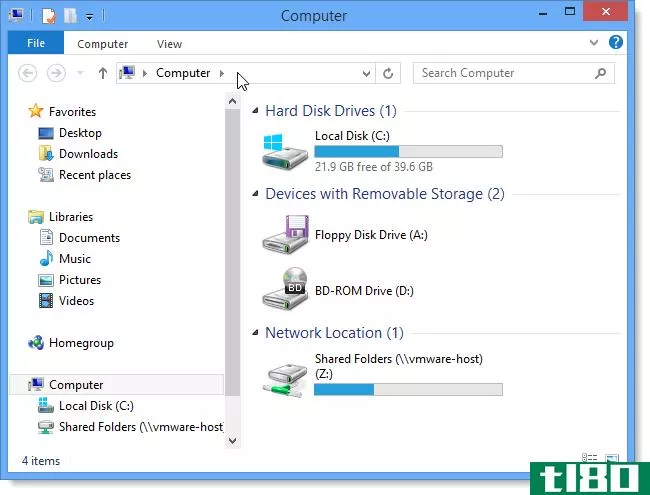 更改windows 8中的默认文件资源管理器启动文件夹