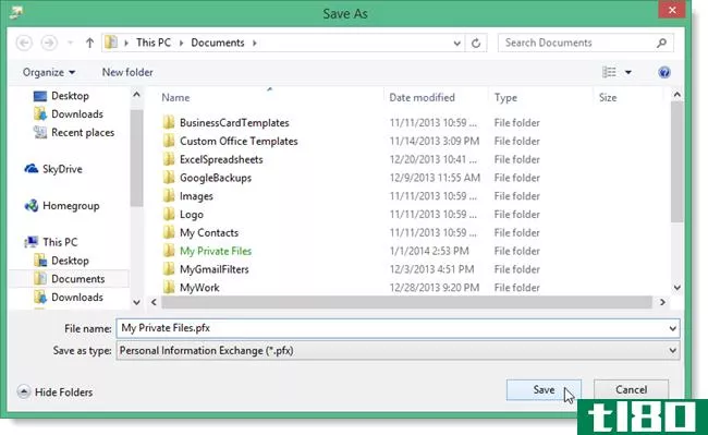如何使用efs加密windows 8.1 pro中的文件和文件夹