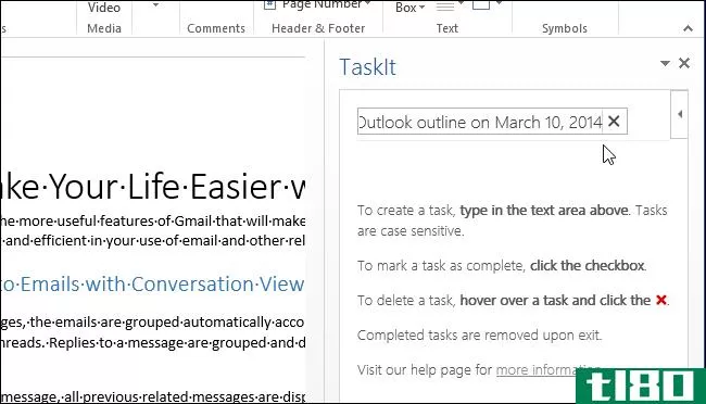 如何在word 2013中使用taskit应用程序轻松跟踪待办事项列表