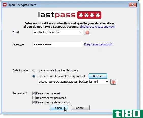 使用一个免费的，便携的工具来查看你的密码从你的lastpass帐户脱机